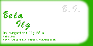 bela ilg business card